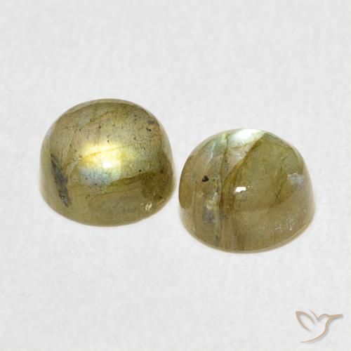 Pedras preciosas de Labradorita Multicolorido natural de 2.31 ct, Redondo, Translúcido