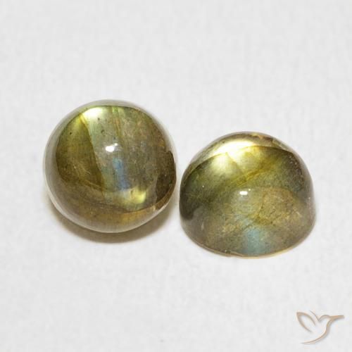 Pedras preciosas de Labradorita Multicolorido natural de 2.31 ct, Redondo, Translúcido