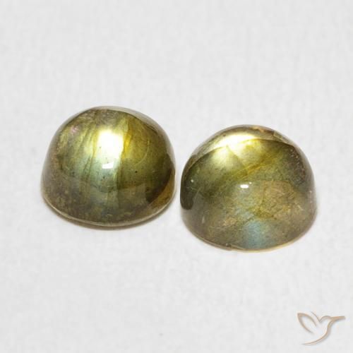 Pedras preciosas de Labradorita Multicolorido natural de 2.31 ct, Redondo, Translúcido