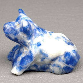 Lápis-lazúli azul natural 68,22ct, forma extravagante, opaco