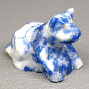 Lápis-lazúli azul natural 68,22ct, forma extravagante, opaco