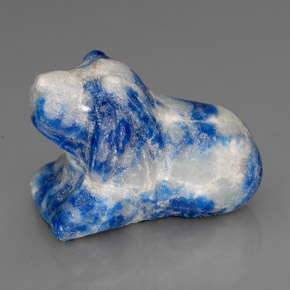 Lápis-lazúli azul natural 66,94ct, forma extravagante, opaco