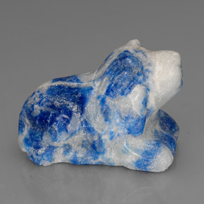 Lápis-lazúli azul natural 66,94ct, forma extravagante, opaco