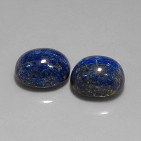 Pedras preciosas de lápis-lazúli azul natural de  ct, corte oval, opaco