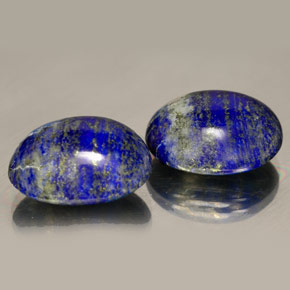 Pedras preciosas de lápis-lazúli azul natural de  ct, corte oval, opaco
