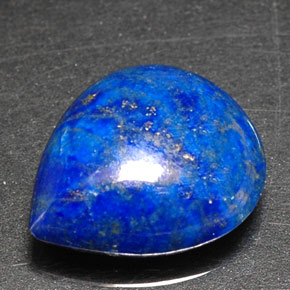 Lápis-lazúli azul natural 5,96ct, formato de pêra, opaco