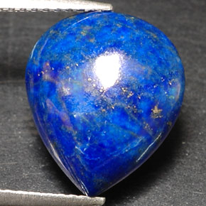 Lápis-lazúli azul natural 5,96ct, formato de pêra, opaco
