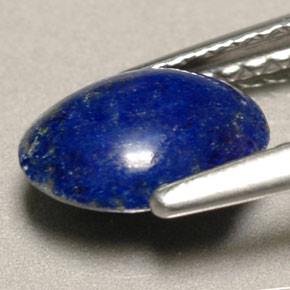 Lápis-lazúli azul natural 0,81ct, corte oval, opaco