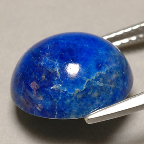 Lápis-lazúli azul natural 5,83ct, corte oval, opaco