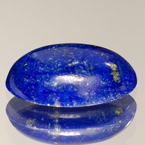 Lápis-lazúli azul natural 1,53ct, corte oval, opaco