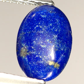 Lápis-lazúli azul natural 1,53ct, corte oval, opaco