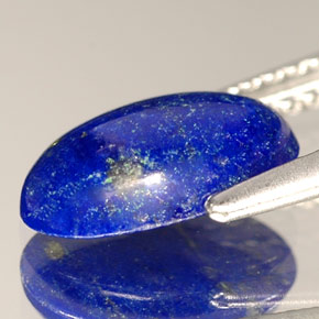 Lápis-lazúli azul natural 1,53ct, corte oval, opaco