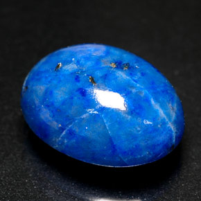 Lápis-lazúli azul natural 5,76ct, corte oval, opaco
