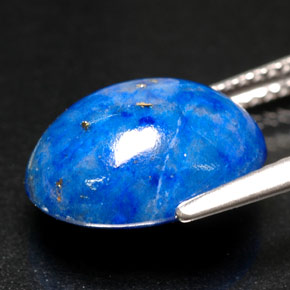 Lápis-lazúli azul natural 5,76ct, corte oval, opaco