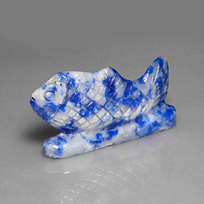 Lápis-lazúli azul natural 33,70ct, forma extravagante, opaco