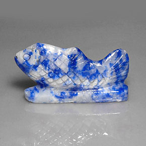 Lápis-lazúli azul natural 33,70ct, forma extravagante, opaco