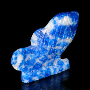 Lápis-lazúli azul natural 26,35ct, forma extravagante, opaco