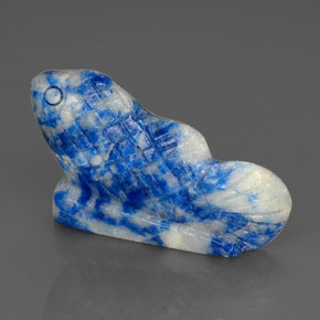 Lápis-lazúli azul natural 29,02ct, forma extravagante, opaco