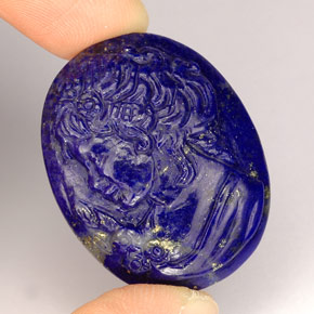 Lápis-lazúli violeta natural 43,25ct, forma extravagante, opaco