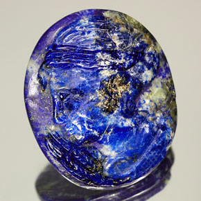Lápis-lazúli azul natural 48,98ct, forma extravagante, opaco