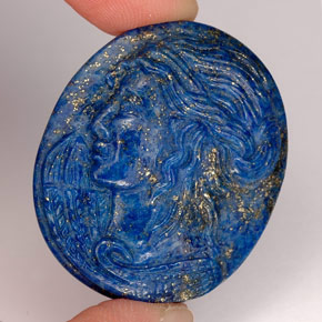 Lápis-lazúli azul natural 57,37ct, forma extravagante, opaco