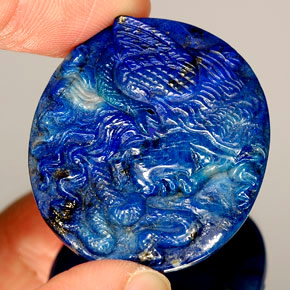 Lápis-lazúli azul natural 48,25ct, forma extravagante, opaco