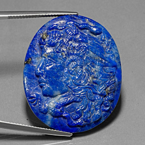 Lápis-lazúli azul natural 43,12ct, forma extravagante, opaco