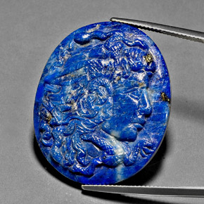 Lápis-lazúli azul natural 43,12ct, forma extravagante, opaco
