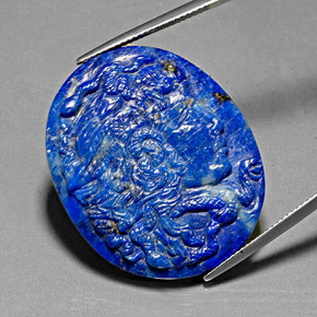 Lápis-lazúli azul natural 43,12ct, forma extravagante, opaco