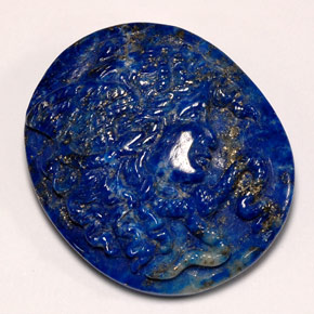 Lápis-lazúli azul natural 43,21ct, forma extravagante, opaco