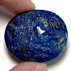 Lápis-lazúli azul natural 43,21ct, forma extravagante, opaco