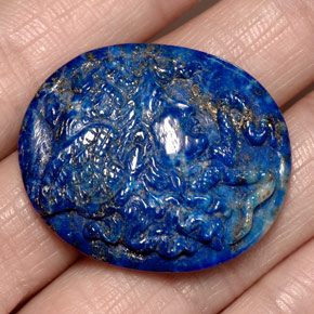 Lápis-lazúli azul natural 43,21ct, forma extravagante, opaco