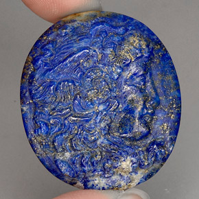 Lápis-lazúli azul natural 42,59ct, forma extravagante, opaco