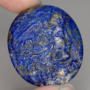 Lápis-lazúli azul natural 42,59ct, forma extravagante, opaco