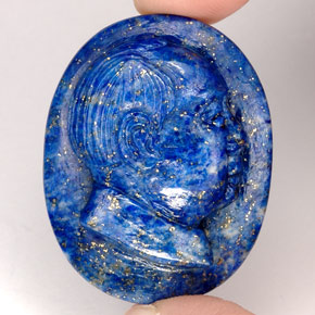 Lápis-lazúli azul natural 55,96ct, forma extravagante, opaco