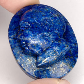 Lápis-lazúli azul natural 55,96ct, forma extravagante, opaco