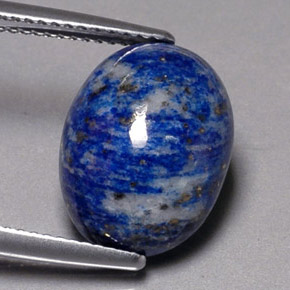 Lápis-lazúli azul natural 9,20ct, corte oval, opaco
