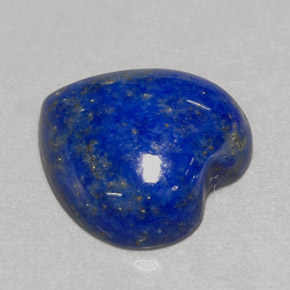 Lápis-lazúli azul natural 5,31ct, formato de coração, opaco