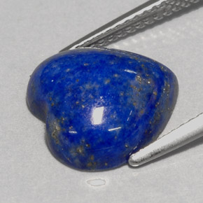 Lápis-lazúli azul natural 5,31ct, formato de coração, opaco
