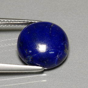 Lápis-lazúli azul natural 5,37ct, corte redondo, opaco