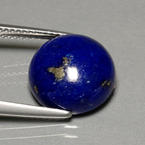 Lápis-lazúli azul natural 5,64ct, corte redondo, opaco