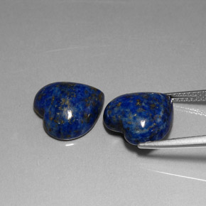 Pedras preciosas de lápis-lazúli azul natural de  ct, formato de coração, opaco