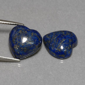 Pedras preciosas de lápis-lazúli azul natural de  ct, formato de coração, opaco