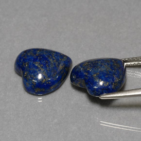 Pedras preciosas de lápis-lazúli azul natural de  ct, formato de coração, opaco