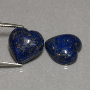 Pedras preciosas de lápis-lazúli azul natural de  ct, formato de coração, opaco
