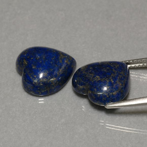 Pedras preciosas de lápis-lazúli azul natural de  ct, formato de coração, opaco