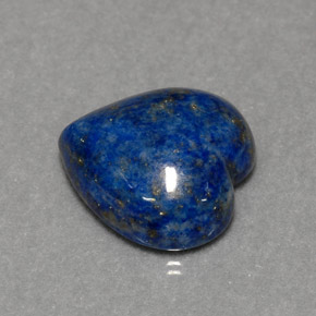 Lápis-lazúli azul natural 6,02ct, formato de coração, opaco