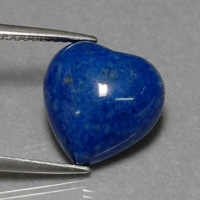Lápis-lazúli azul natural 5,05ct, formato de coração, opaco