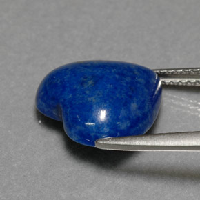 Lápis-lazúli azul natural 5,05ct, formato de coração, opaco