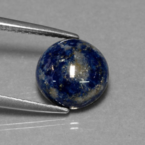 Lápis-lazúli azul natural 3,05ct, corte redondo, opaco